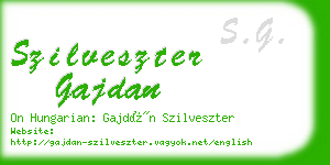 szilveszter gajdan business card